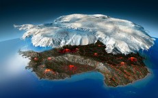 Hay cientos de volcanes escondidos bajo la capa de hielo de la Antártida: ¿podrían estar derritiendo el hielo polar desde abajo?
