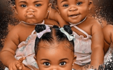 The triad of enchanting ebony infants that were so stunning and captivating created an internet phenomenon.