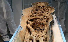 Knight with elongated skull discovered after Notre Dame Sarcophagus has opened!