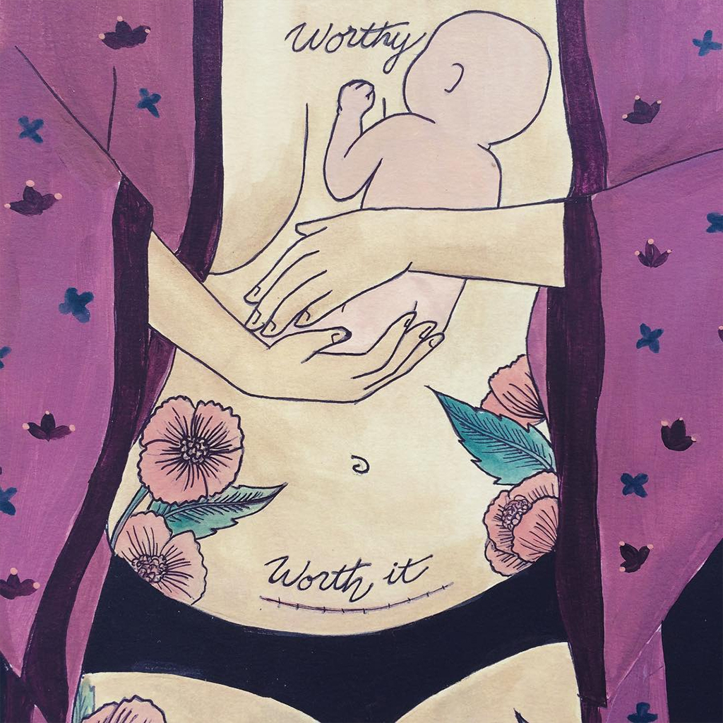 Mom Creates Artwork That Beautifully Honors All Birth Experiences